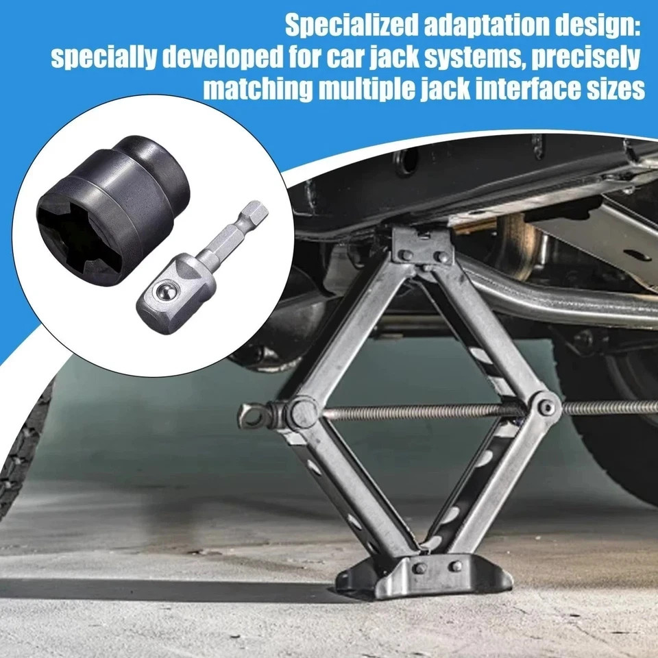 Car Jack Adapter Socket Converter for Scissor Jack Heavy Duty Tool