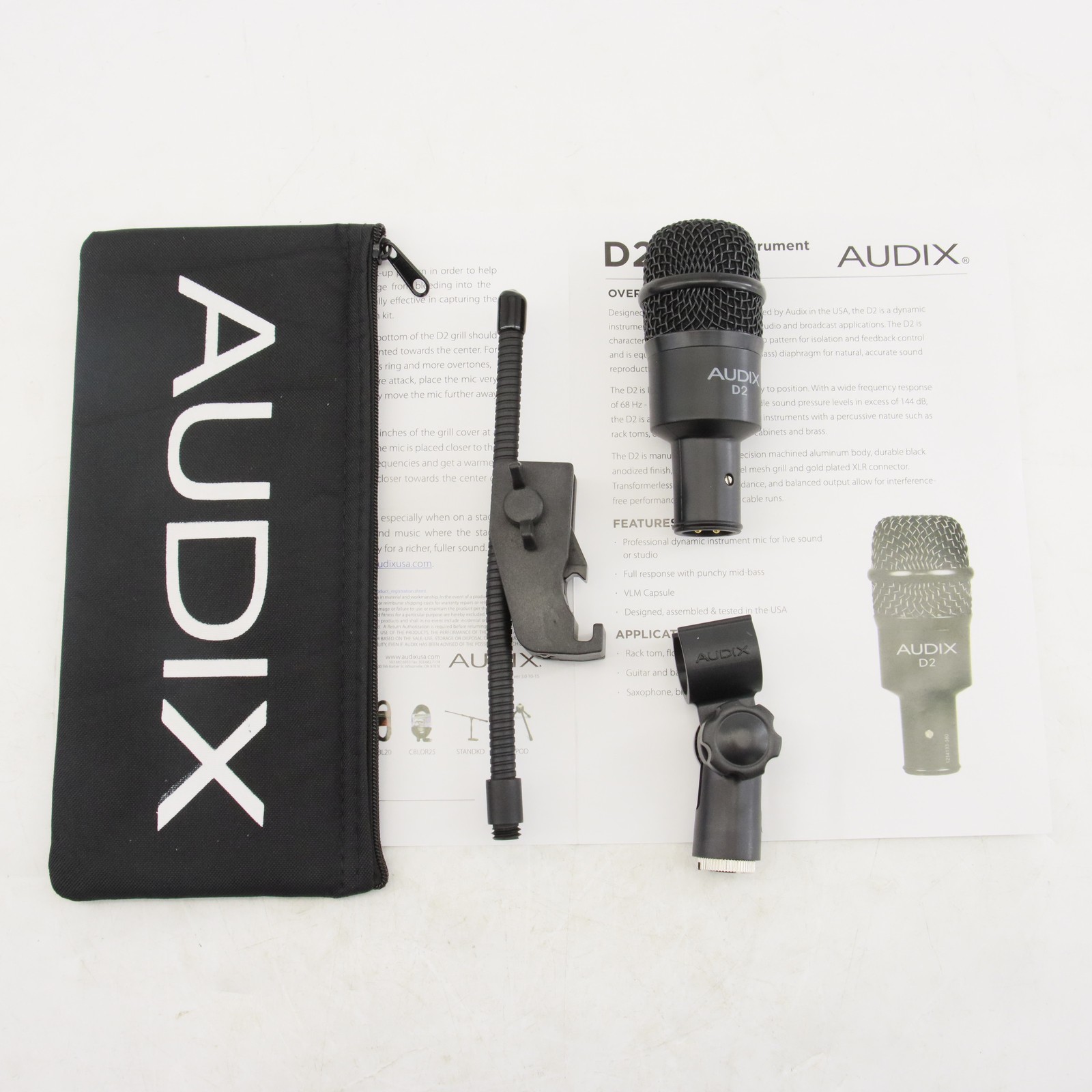 1PCS NEW Audix D2 Hypercardioid Dynamic Instrument Microphone