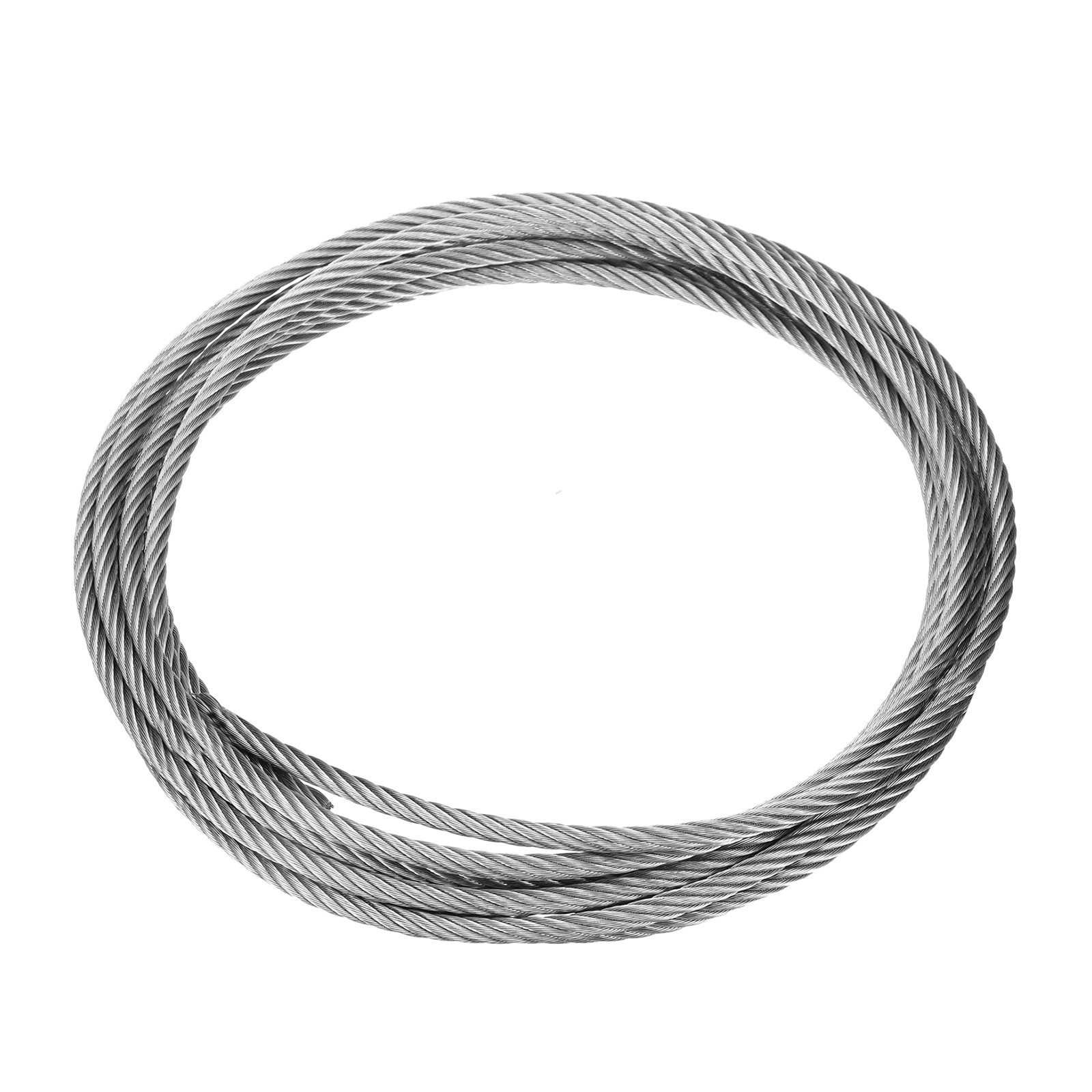 1/4" (6mm) 16ft (5m) 304 Stainless Steel Cable Wire Rope 7 x 19 Strands
