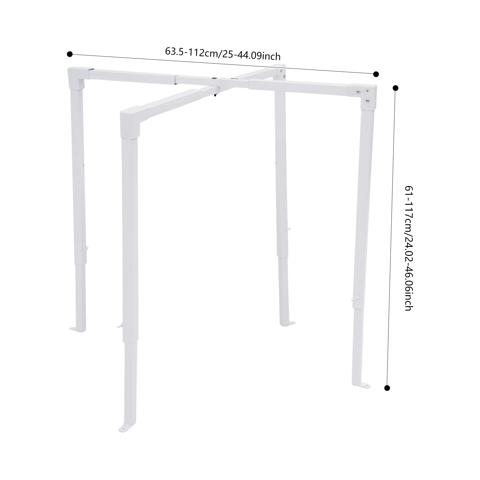 AC Security Cage Air Conditioner Cage Adjustable Air Conditioner Cage White