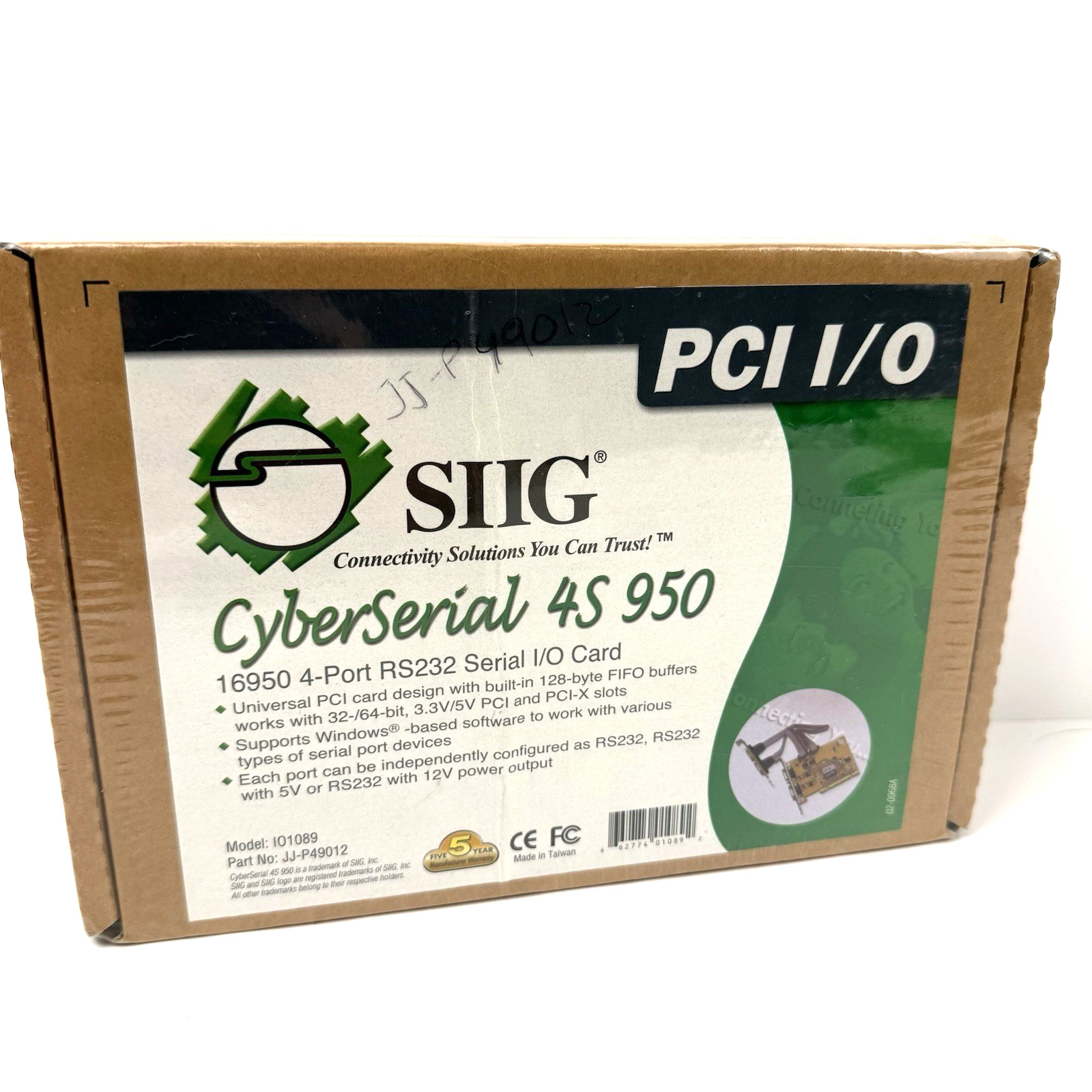 SIIG CyberSerial 4S 950 PCI I/O JJ-P49012 4 Serial Ports (New Sealed)