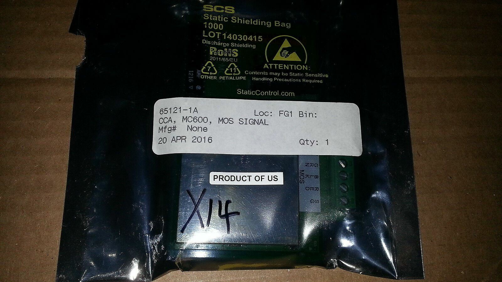 MC600 MOS Signal Card 65121 1A Gas Monitor Detection Panel Board Industrial OEM