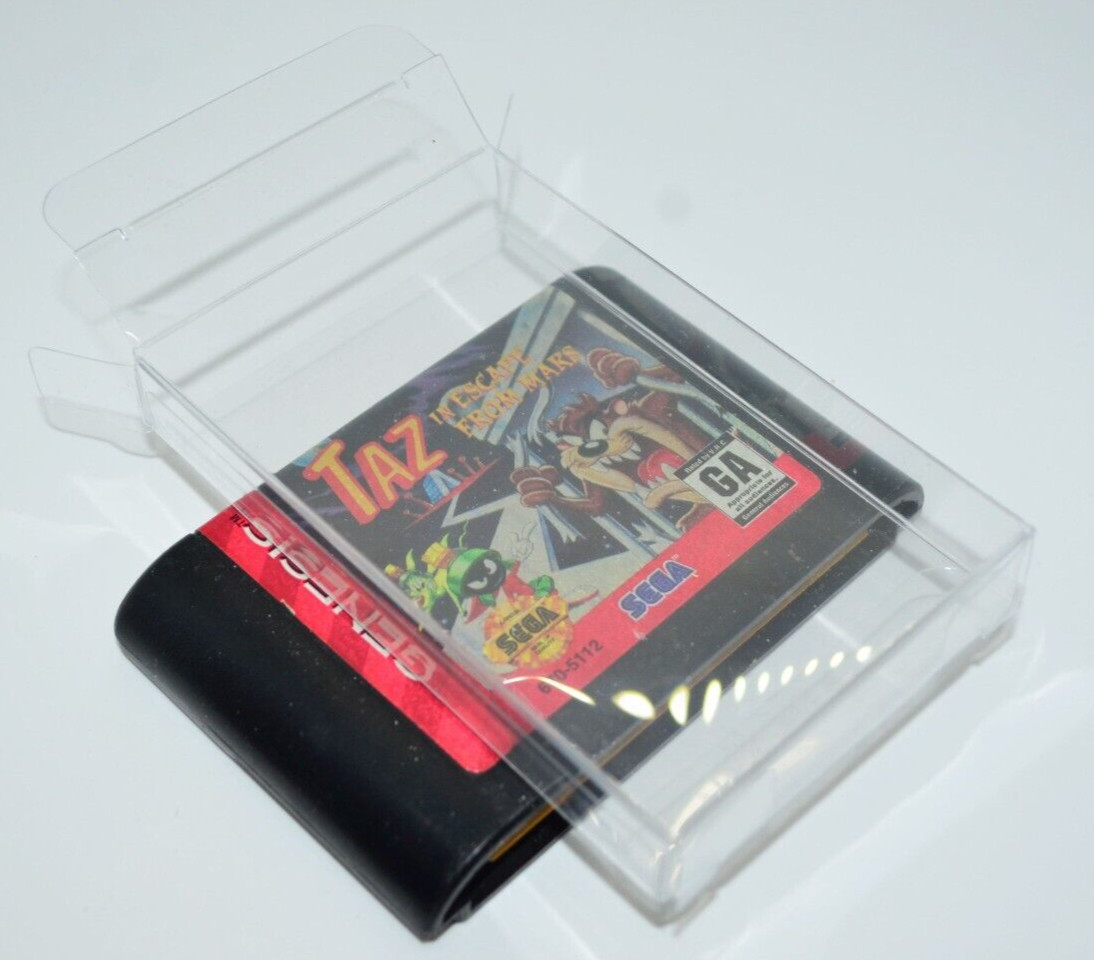 20 Plastic Protective Protectors Cases Sleeve Display For Sega Genesis Cartridge