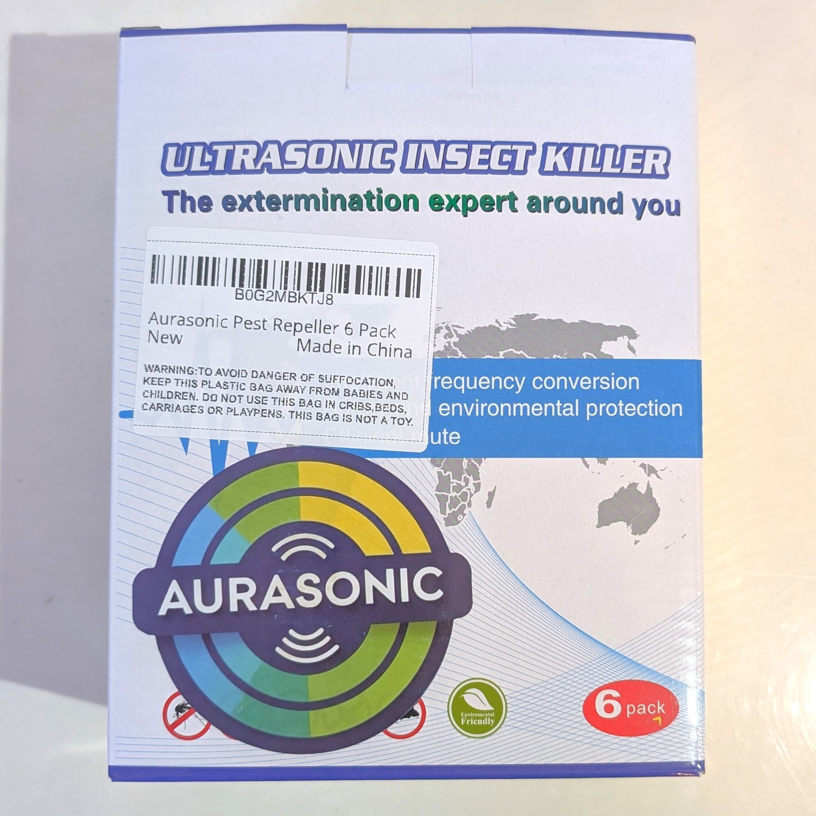 Aurasonic 2026 Upgraded Ultrasonic Pest Repeller Indoor 6 Pack Plug-in Device
