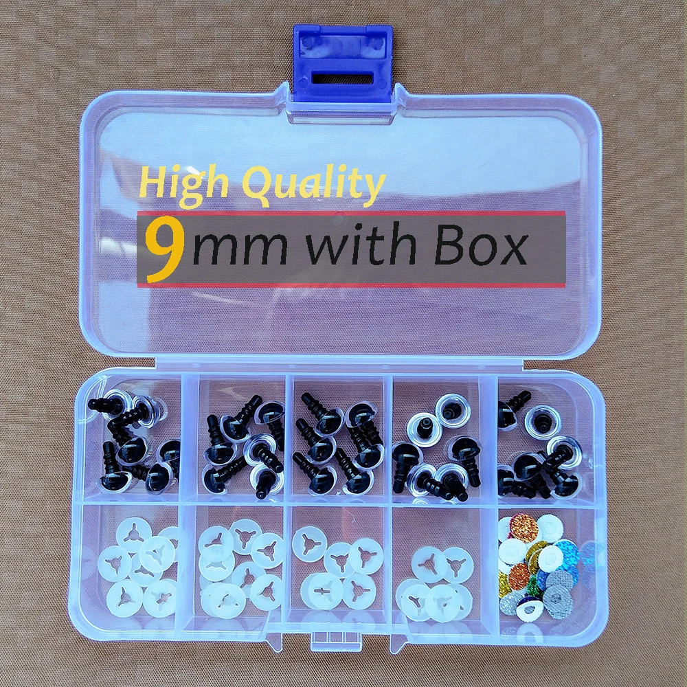 30Pcs 3D DIY Glitter Plastic Safety Eyes for Crochet Toys Amigurumi Mixed Color