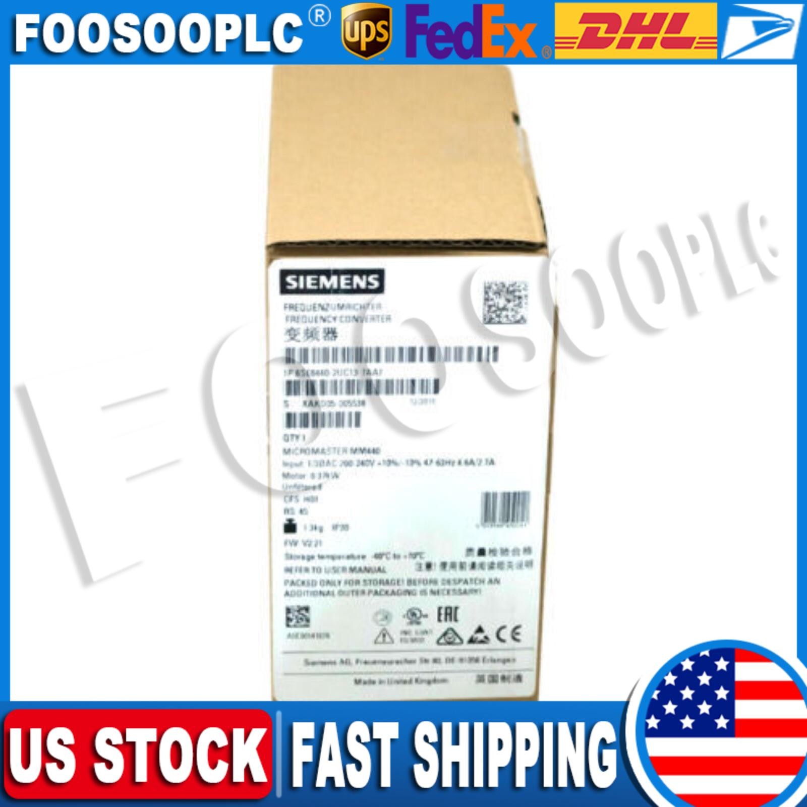 New Siemens MICROMASTER440 without filter 6SE6440-2UC13-7AA1 6SE6 440-2UC13-7AA1