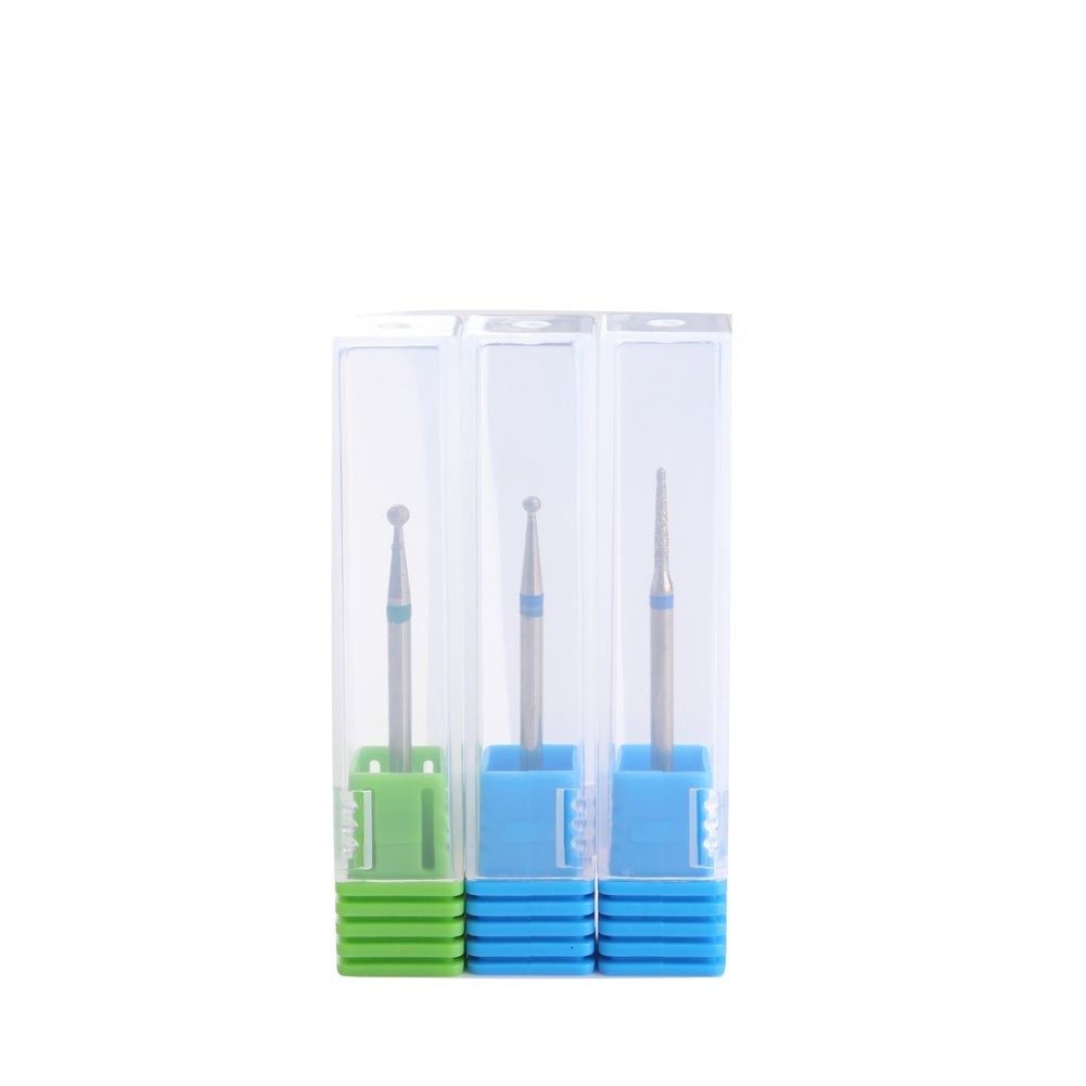 Professional 3PCS Nail Drill Bits - Diamond Rotary Burrs for Manicure