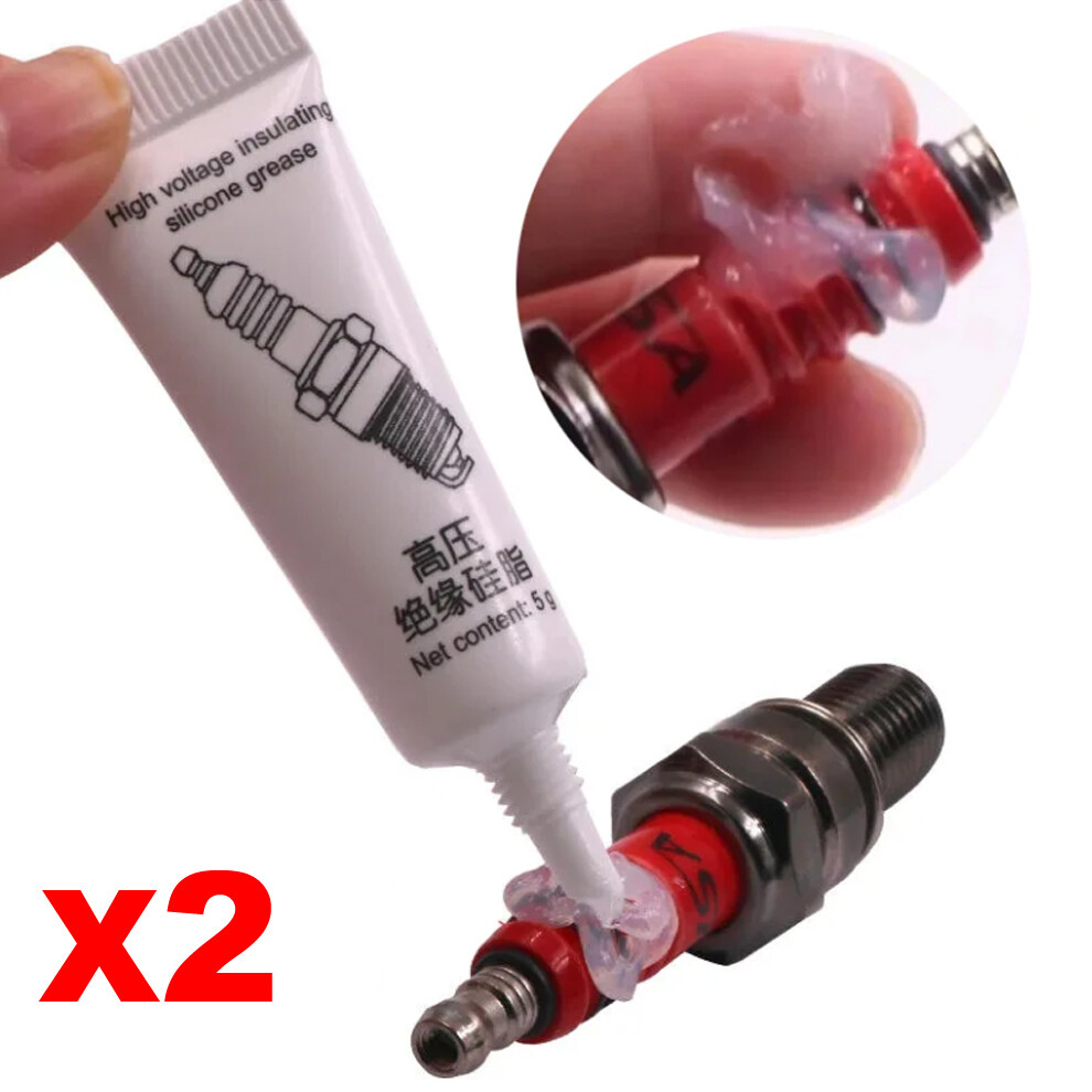 2pcs Car Spark Plug Insulating Grease Ignition Coil Silicone Grease High Voltage