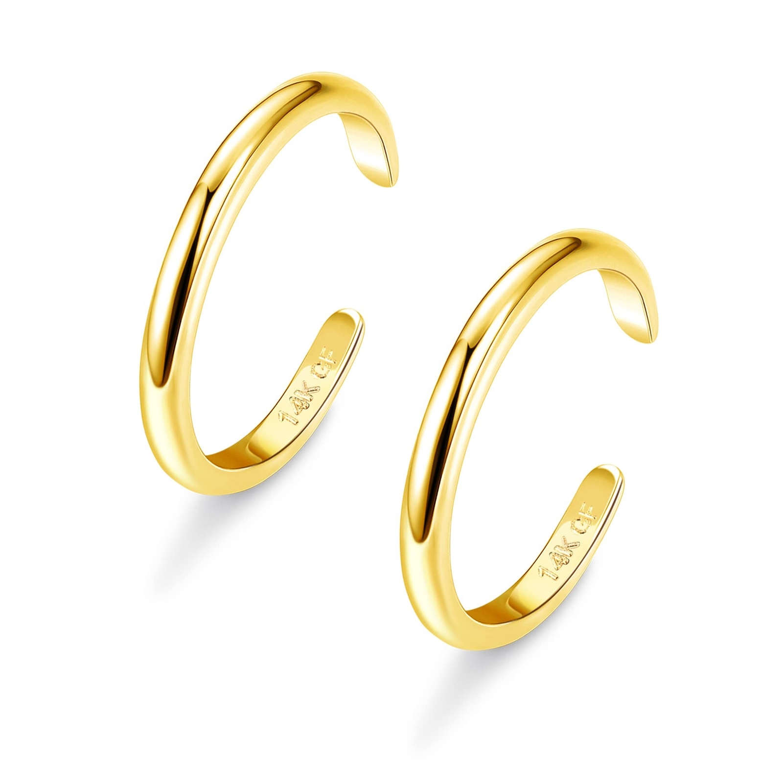 HAIAISO 14k Gold Filled Toe Rings Adjustable Toe Ring for Women Thin Toe Ring...