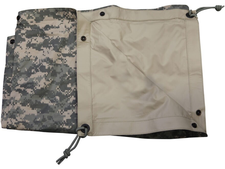 USGI Military Reversible Field Tarp ACU 90 x 80 Tarpaulin Shelter W/Bungies MINT