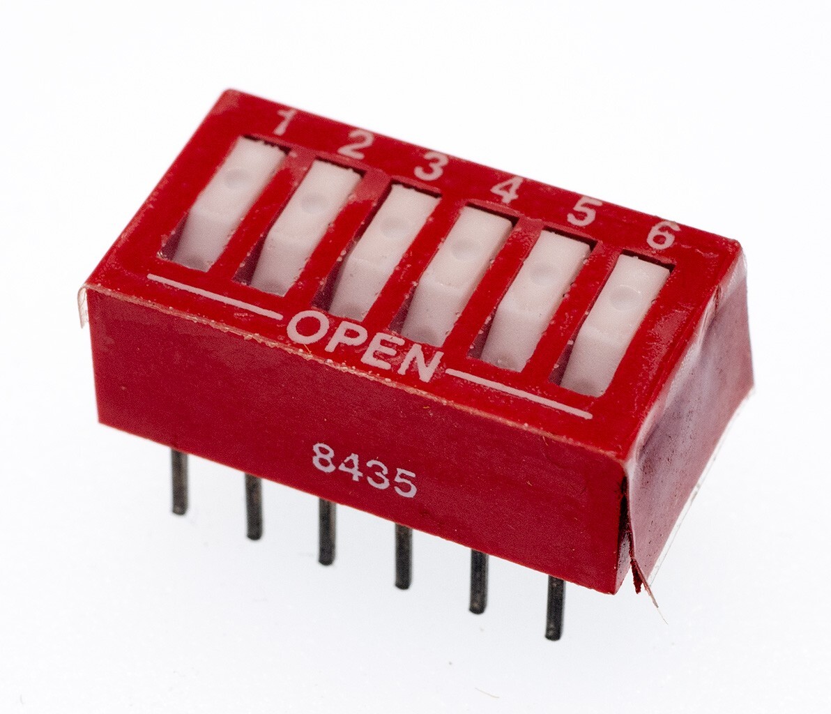 Grayhill 76RSB06S, 6 Pos 12 Pin Sealed SPST Through-Hole DIP Switch Lot of 5