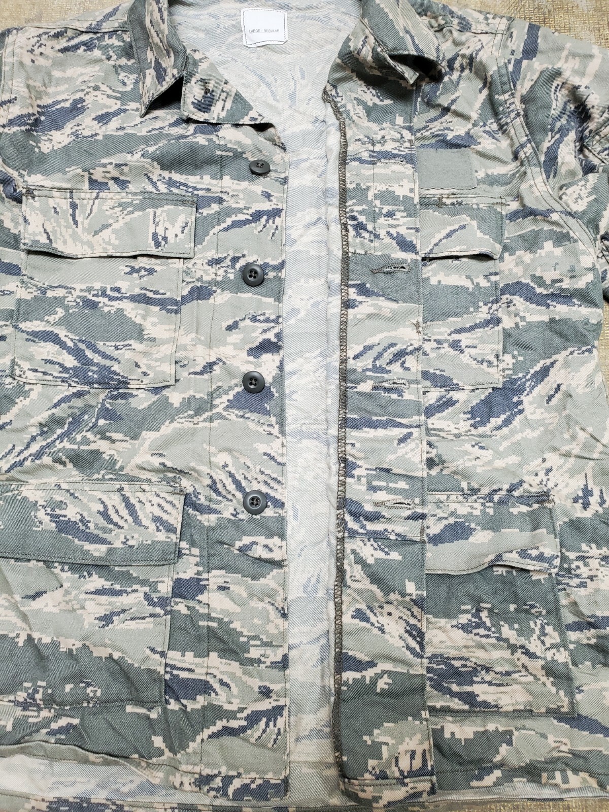 USAF Airmans Battle Ensemble ARAMID Coat FR Uniform Top size Large Regular