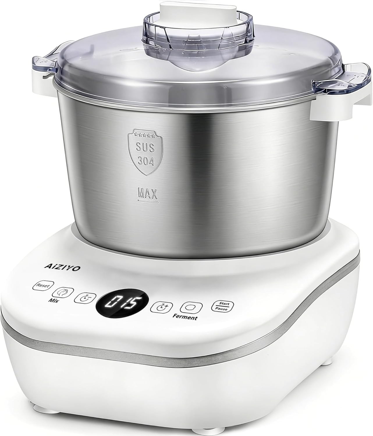 Dough Mixer 5.3QT Electric Fermentation Stainless Steel Bowl AIZIYO DoughChief
