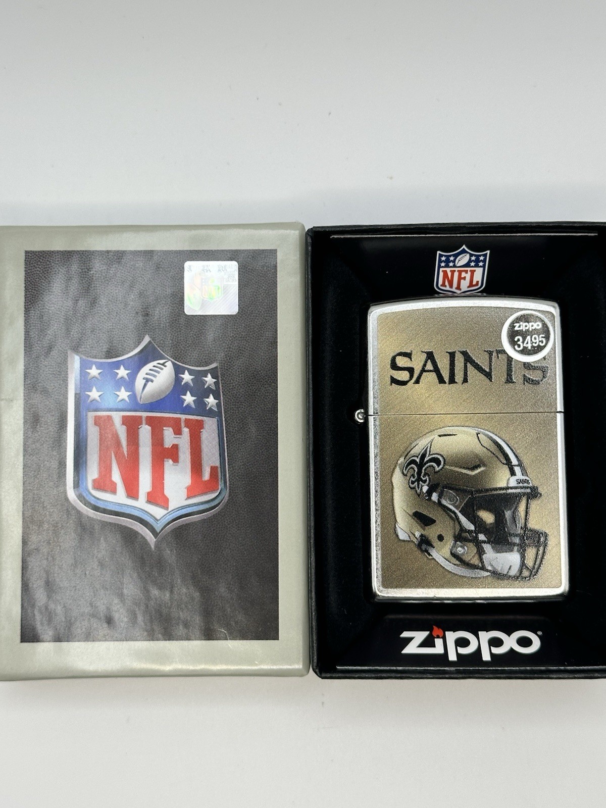 New Orleans Saints Helmet NFL Chrome Zippo Lighter NEW 48441