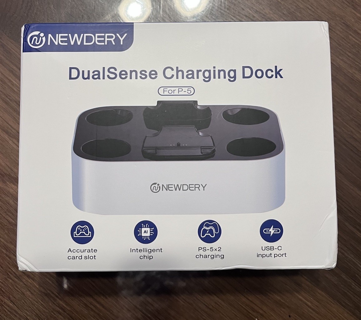 NEWDERY PS5 Controller Charging Station - DualSense Dual Charger Dock Brand New