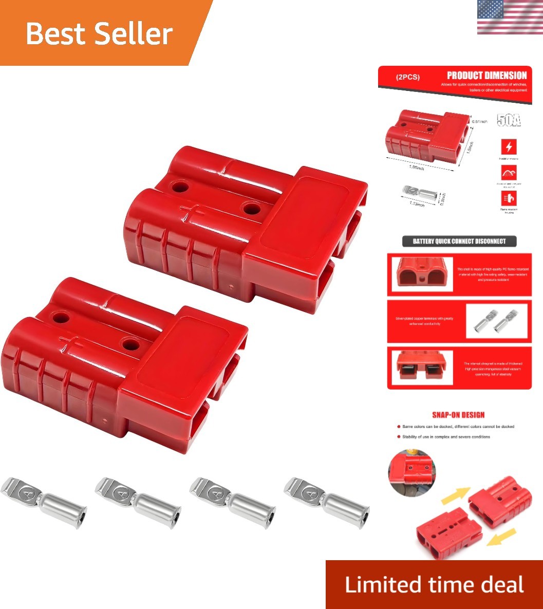 New Listing2 PCS 6-10 Gauge Wire Connectors, Waterproof 50A 600V Battery Quic...