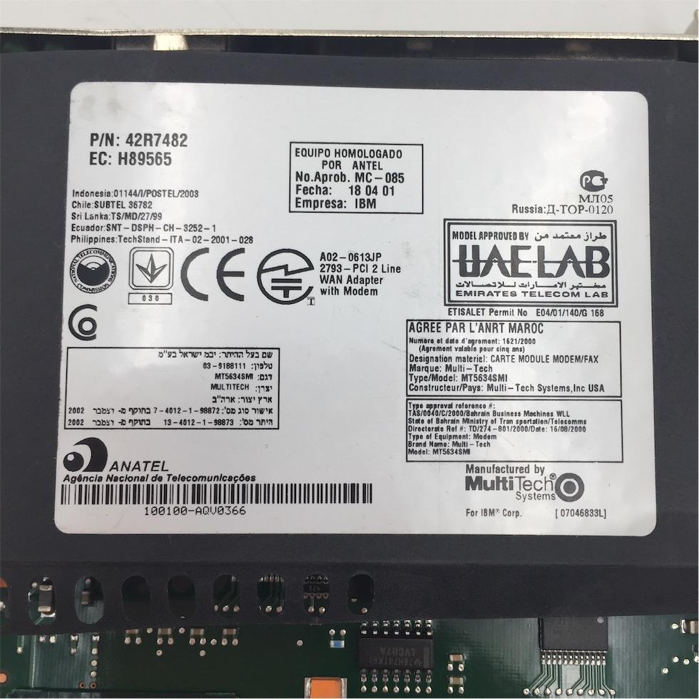 IBM PCI 2-LINE WAN W/MODEM 39J2283