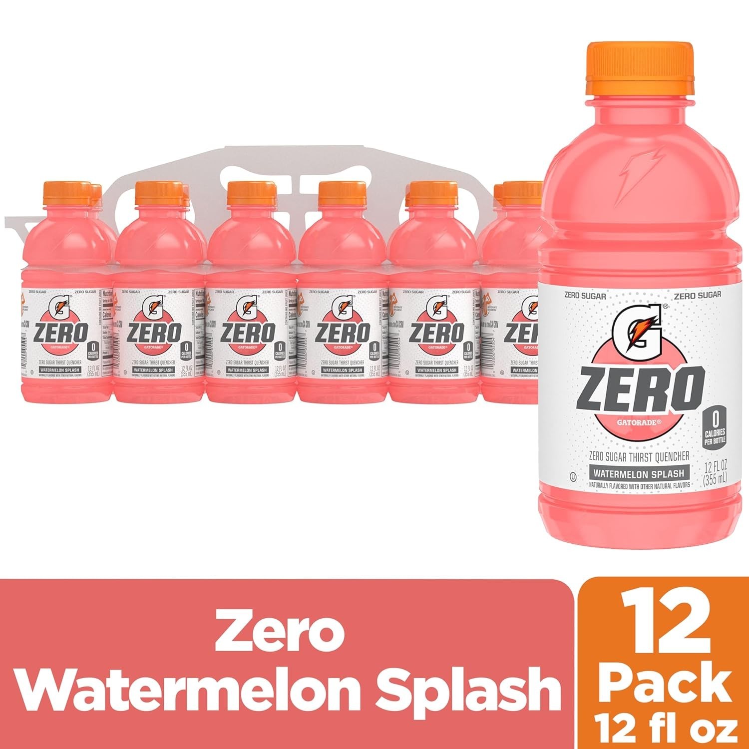 Zero Sugar Hydration - Watermelon Splash 12oz Cans, Ideal for Workout Recovery