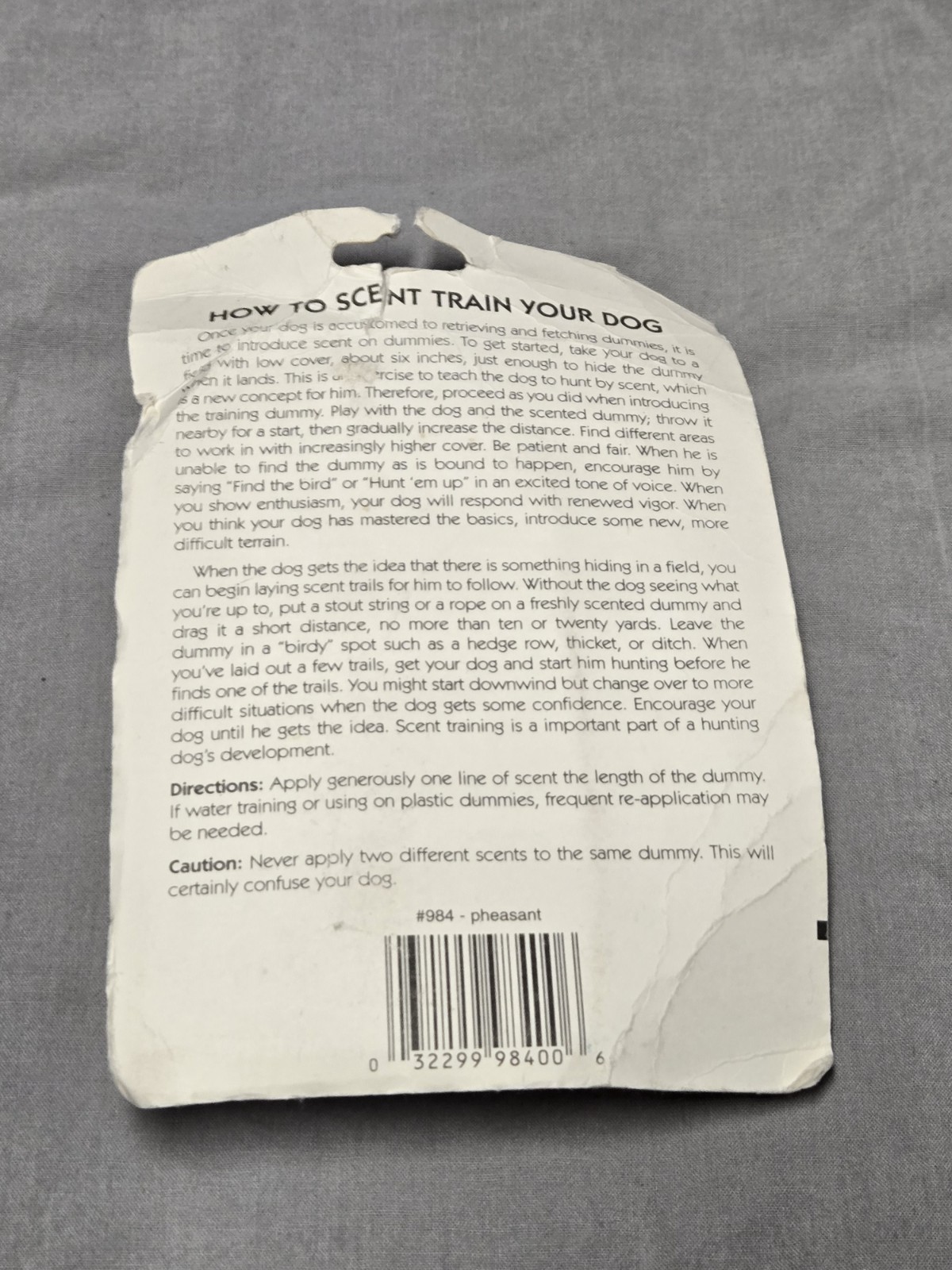 Hallmark Systems Dog Training Pheasant Scent 4 oz. Bottle NOS