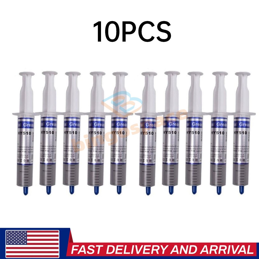 10PCS HY510 Grey Thermal Conductive Grease Paste For GPU CPU Chipset Cooling 30g