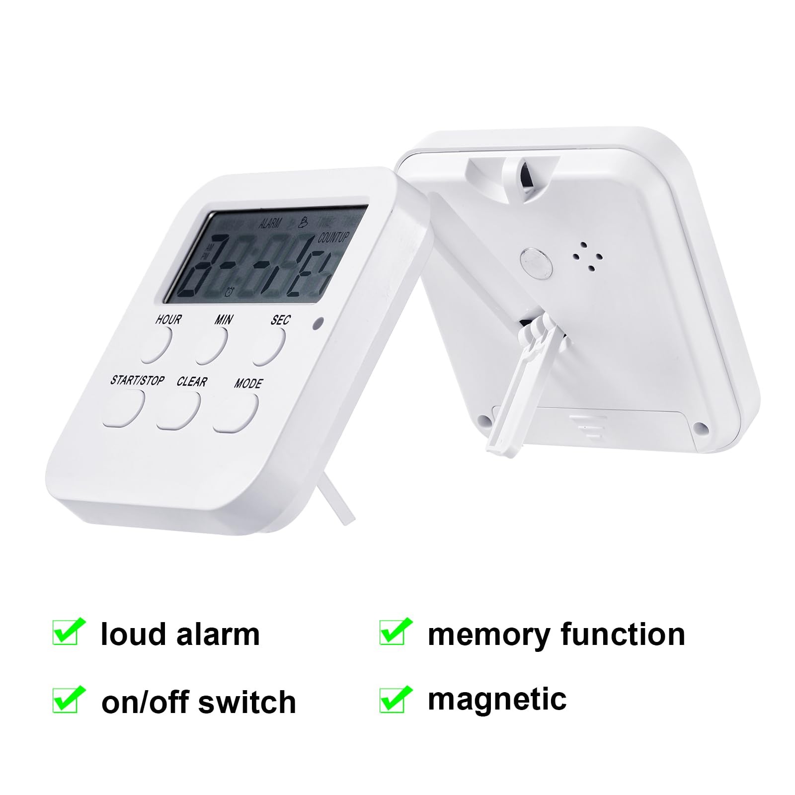 12 Pcs Digital Kitchen Magnetic Timer Bulk Classroom Count up Countdown Timer...