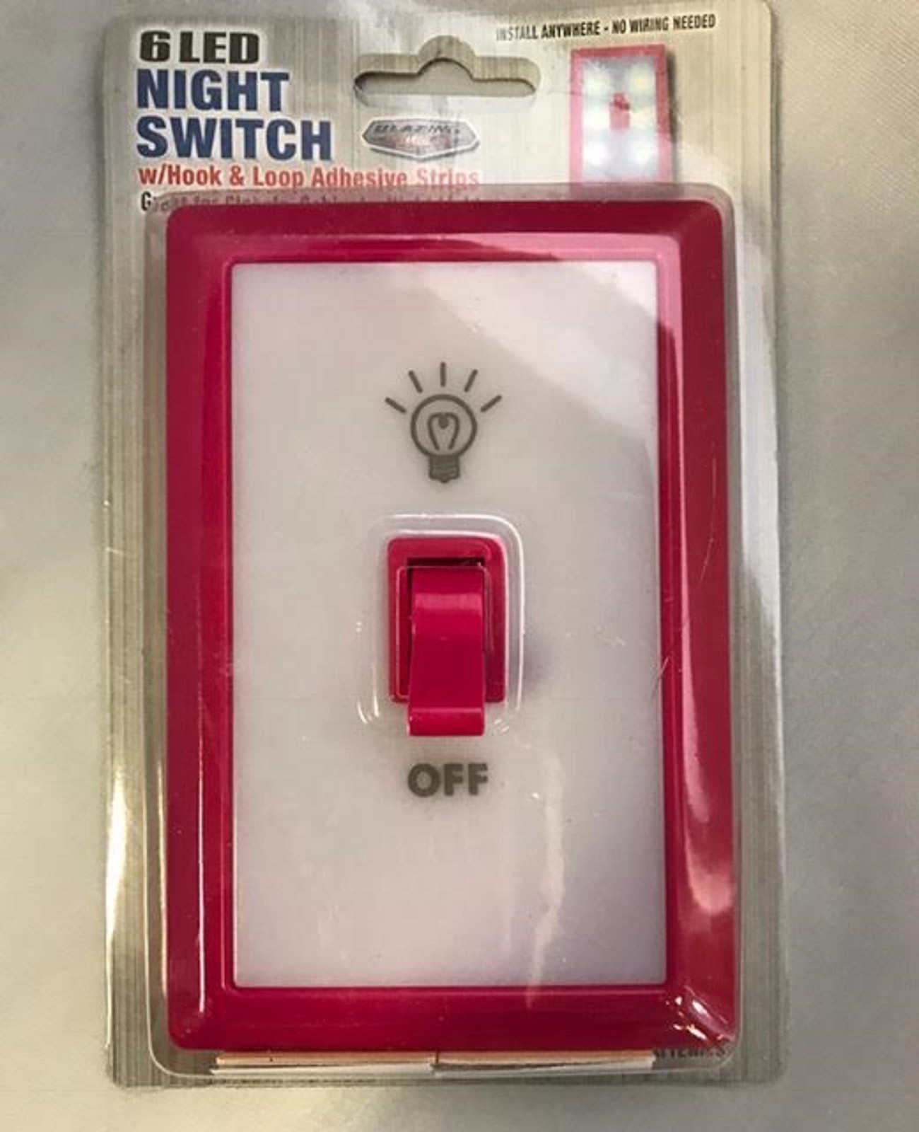 6 LED Night Switch "Blazing LED"  #702178 Pink