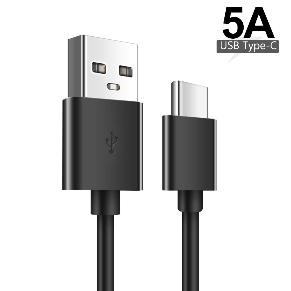 Fast Charger Cable For Samsung Huawei Type C USB-C Data Charging Cable Black