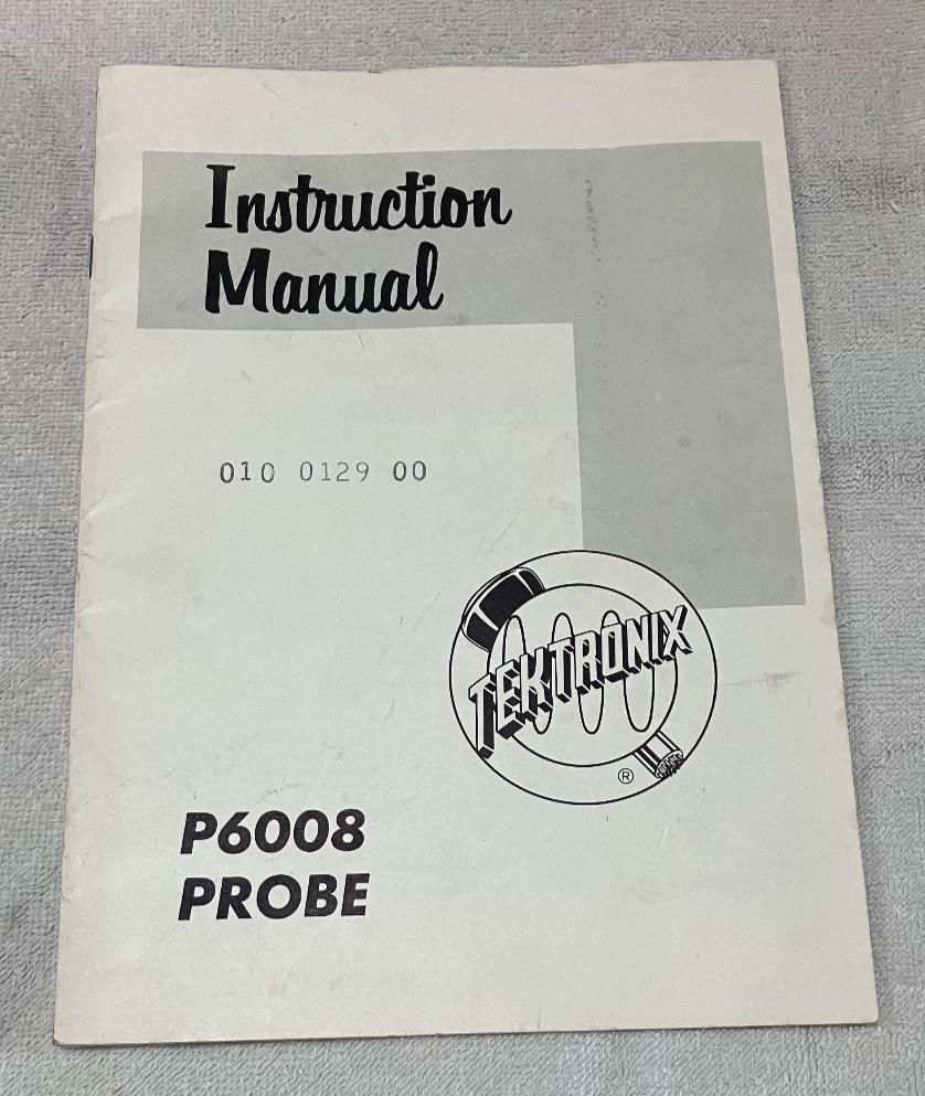 Tektronix P6008 Probe  Instruction Manual Book