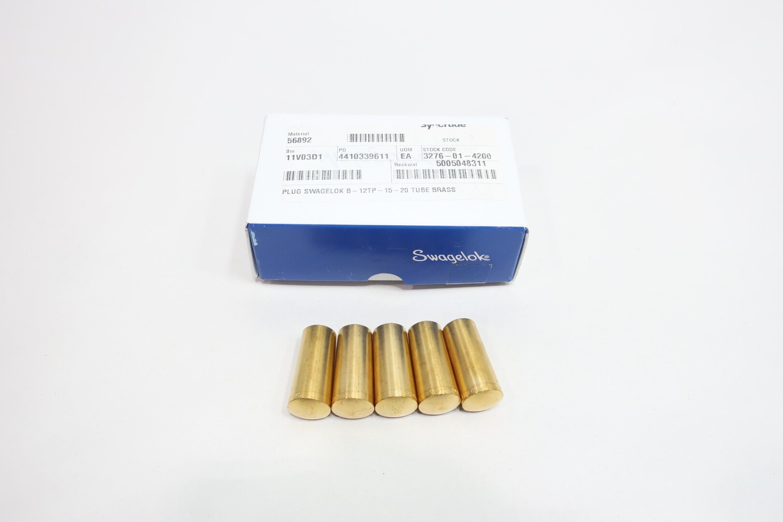 Box Of 5 Swagelok B-12TP-15-20 Heat Exchanger Tube Plug