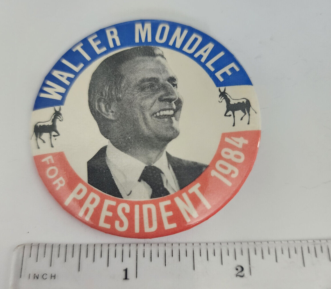 Mondale For President 1984 Presidential Election Pinback Button