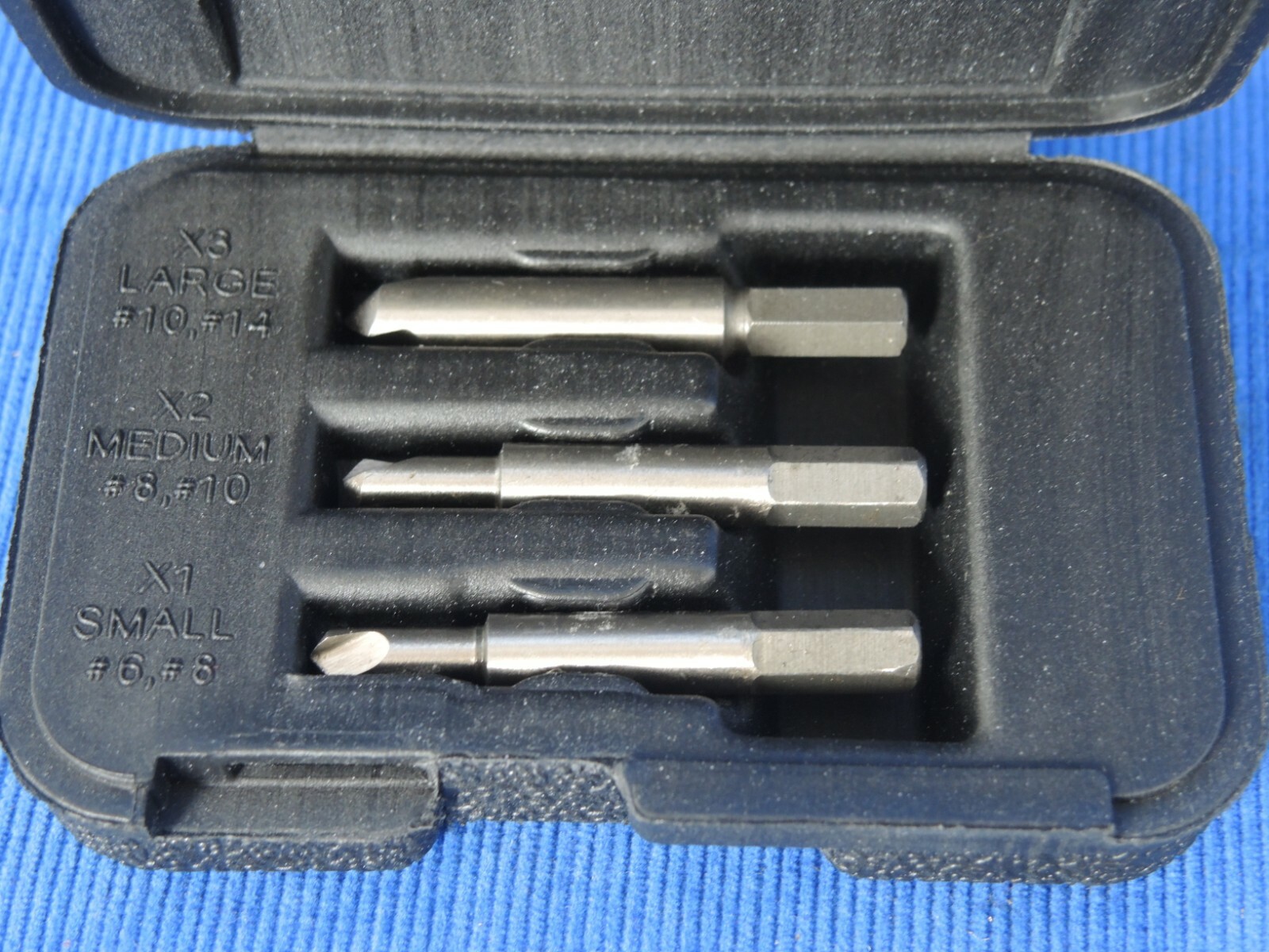 Toughtest Screw extractor set, 3 piece, brand TOUGHTEST, New