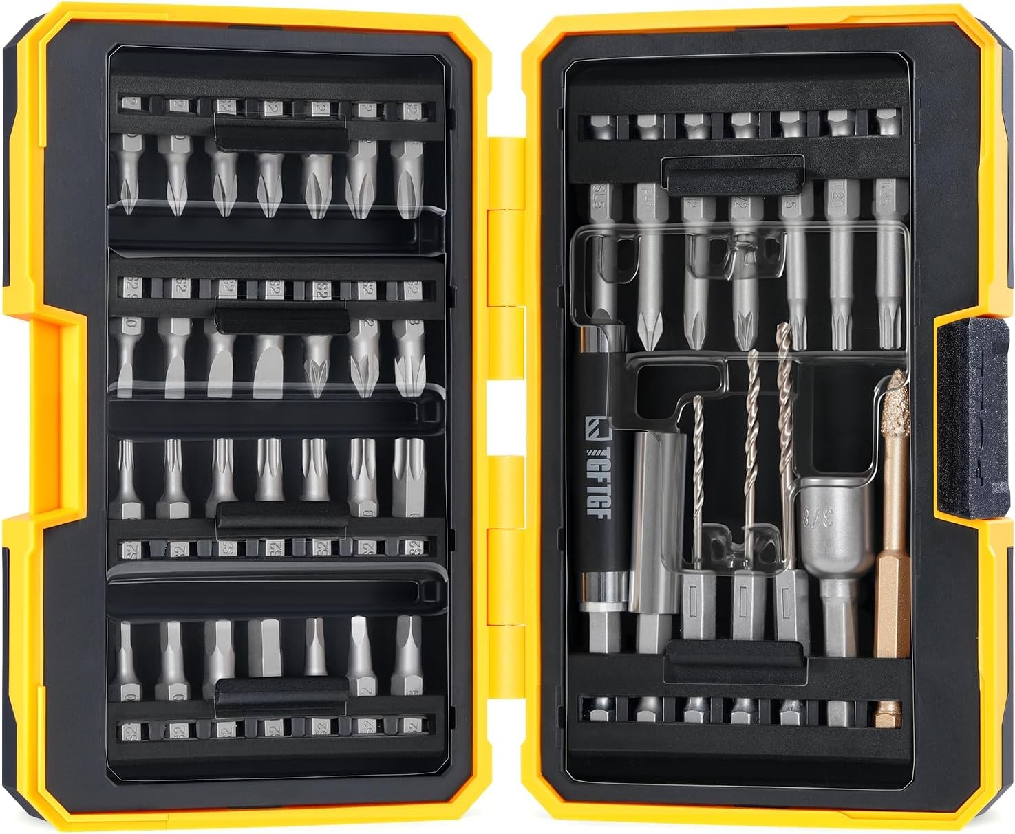 Juego 42pcs de destornillador de acero S2 que incluye PH, PZ, SQ, SL, Hex, Torx
