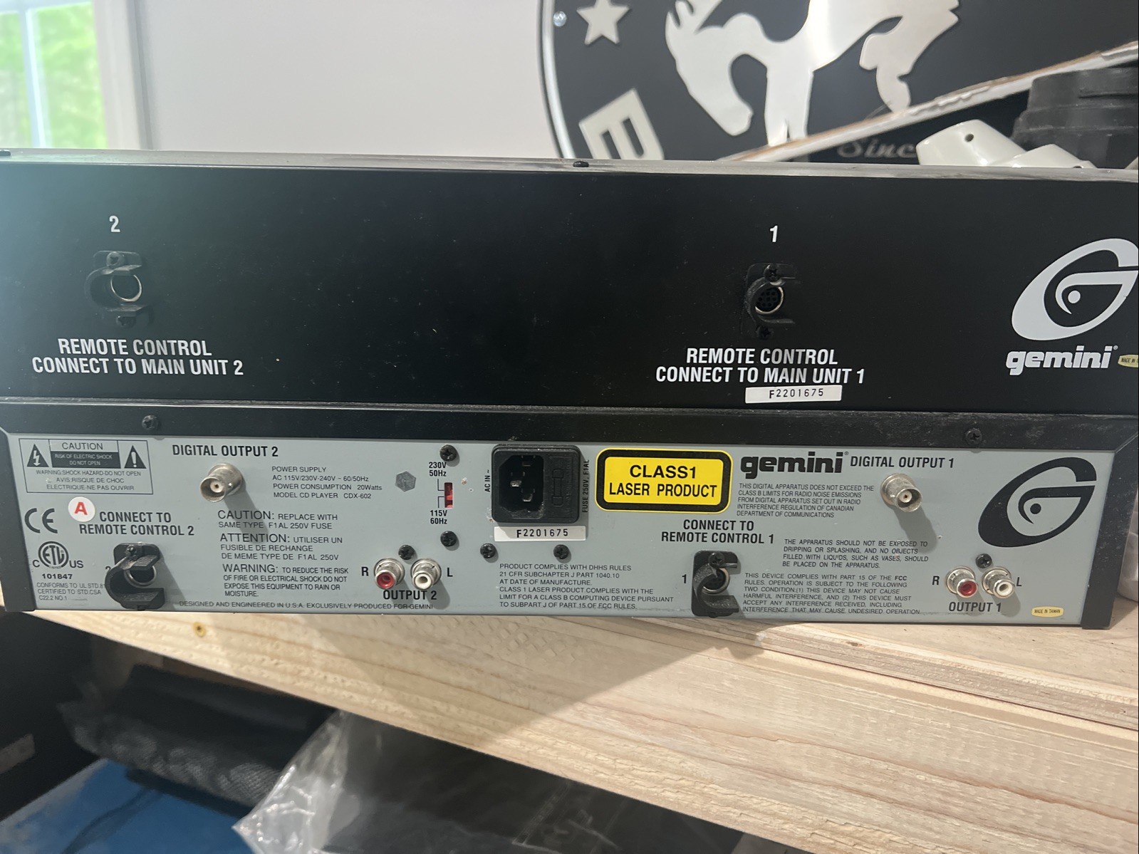 GEMINI CDX-602 SYSTEM DJ Setup - Control Unit & Dual CD Player