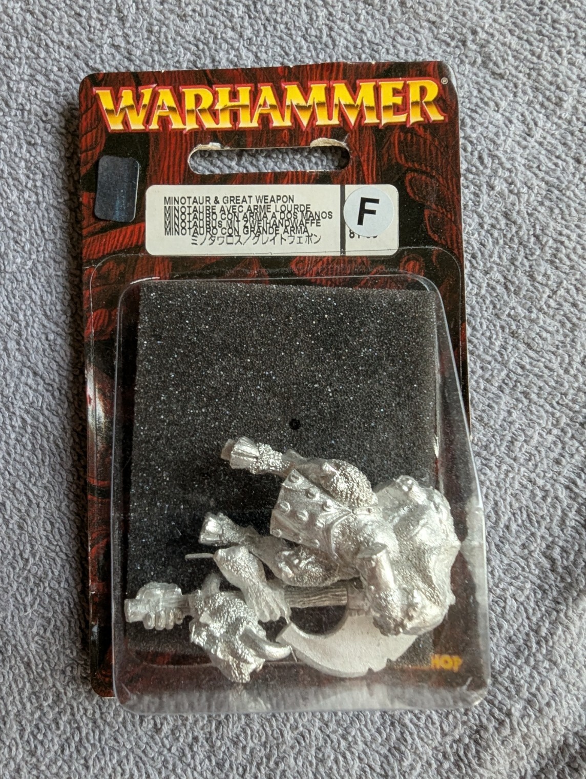 Games Workshop Warhammer Beastmen Minotaur w/Great Weapon #81-56 Metal OOP
