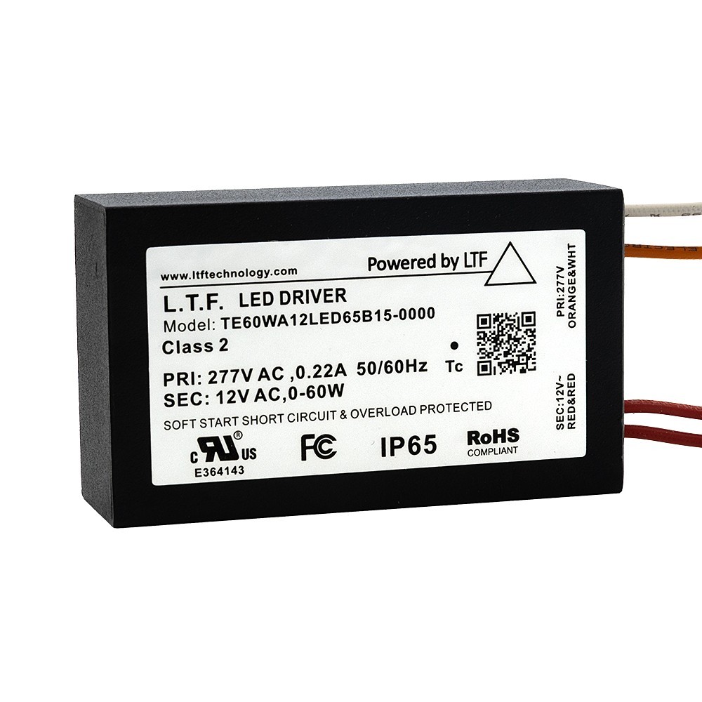 LTF LED 60watt no load electronic AC driver transformer 277/12V ELV dimmable