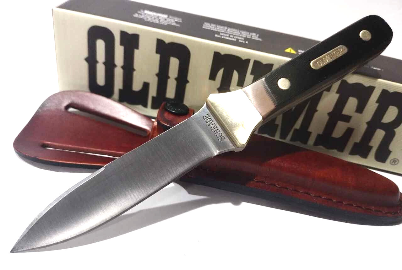 Schrade Old Timer Delrin Handles Full Tang Fixed Blade Throwing Boot Knife 162OT