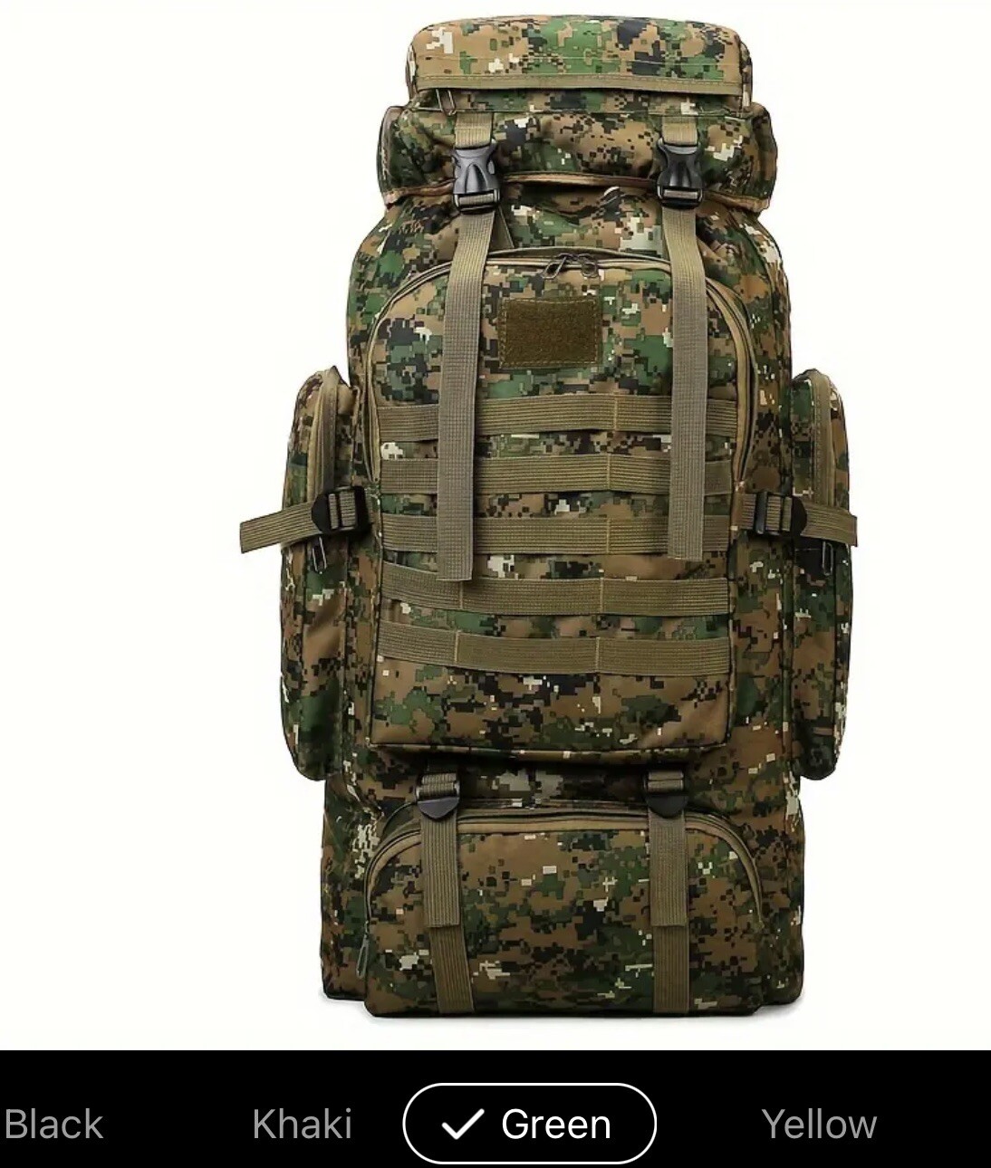 Carp Fishing Rucksack Camo  80 Litre Luggage Tackle Fishing Holdall Rucksack