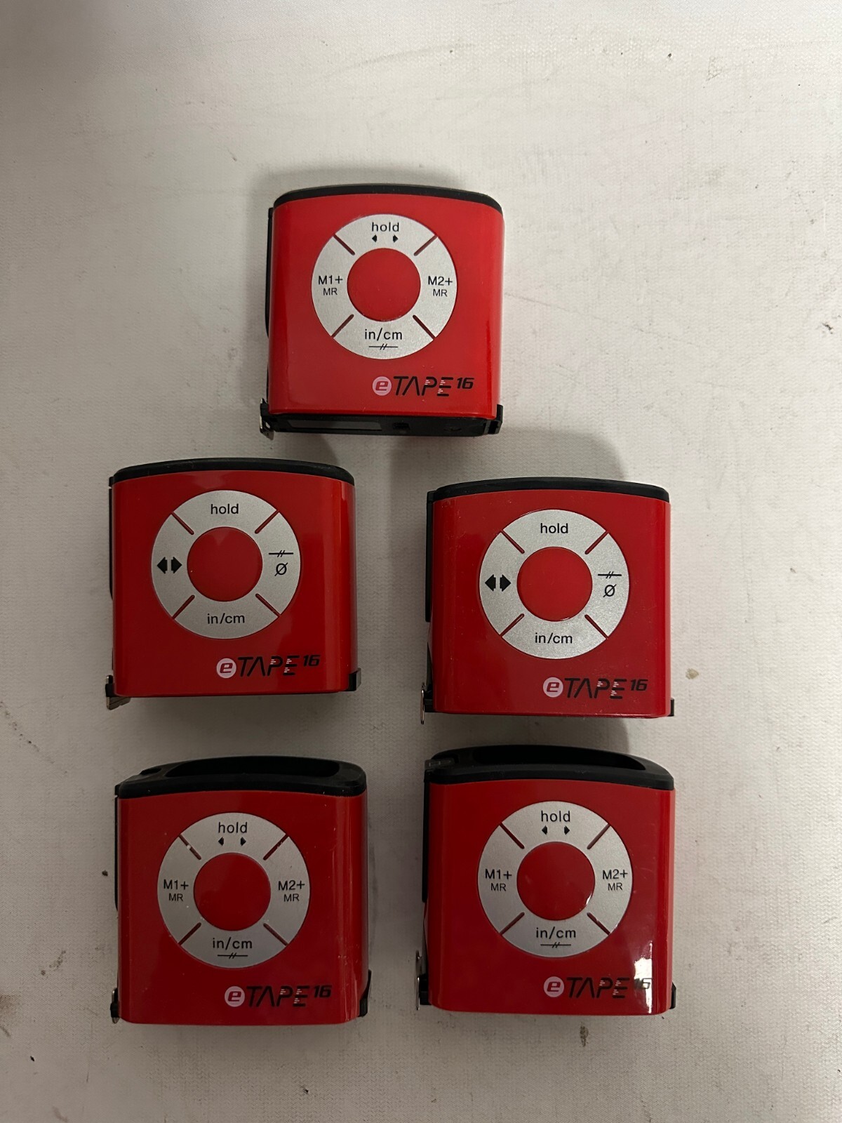 LOT / SET OF 5 - eTape16 Digital Electronic Tape Measure - 16 Feet
