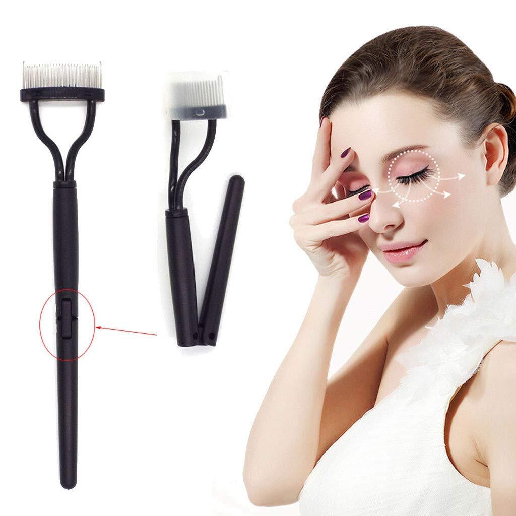 ROWAG 3pcs Eyelash Curlers Eyebrow Brush Comb Spoolie Set