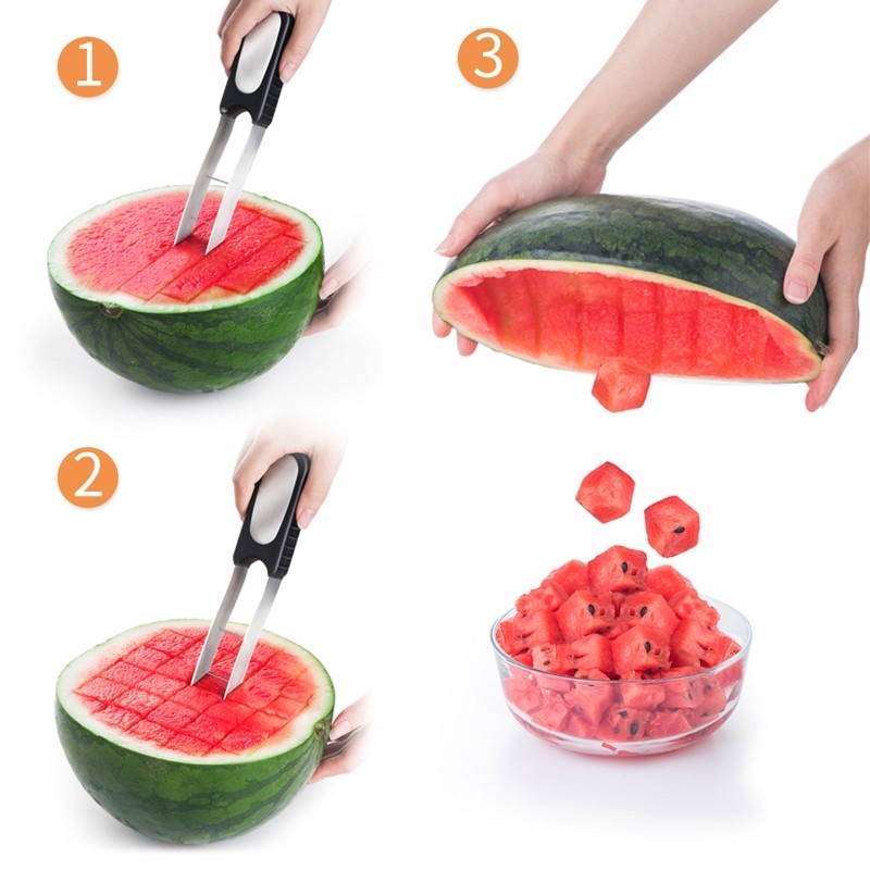 Durable Watermelon Slicer Cut Watermelon Into Cubes for Kitchen Gadgets Easy Use