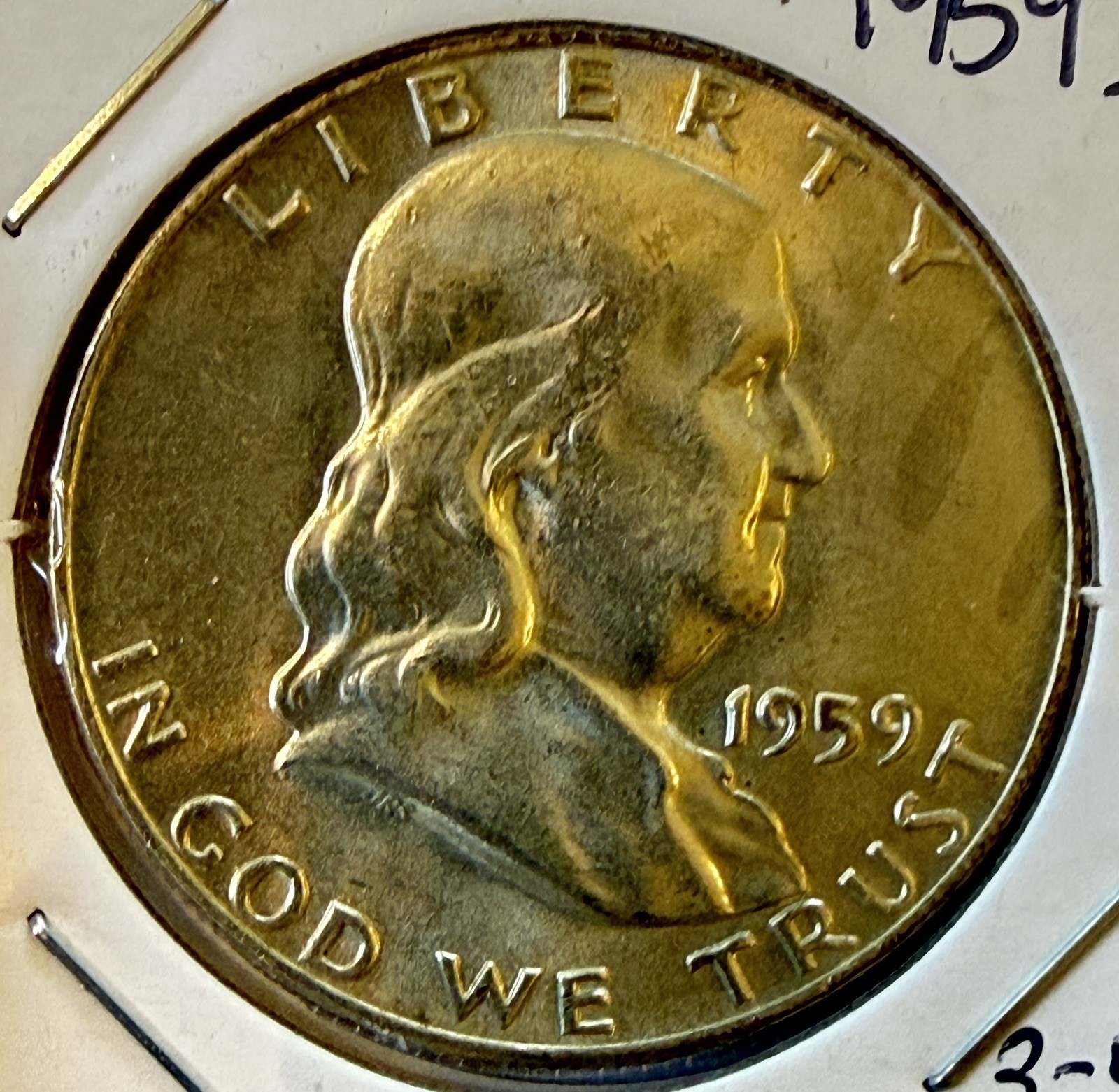 1959-D Franklin Half Dollar - 90% Silver - (3-4)