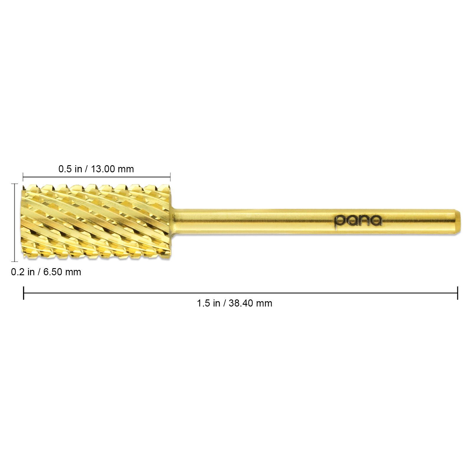 Professional Gold Large Barrel Nail Drill Bit Double Extra Coarse Grit