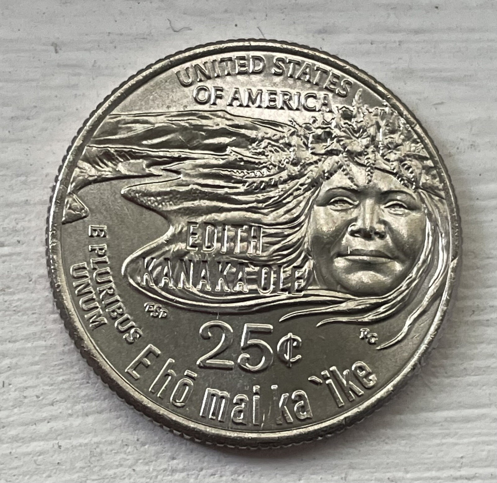 2023 P Edith Kanaka’ole Quarter BU “EDITH” Clashed Die Error