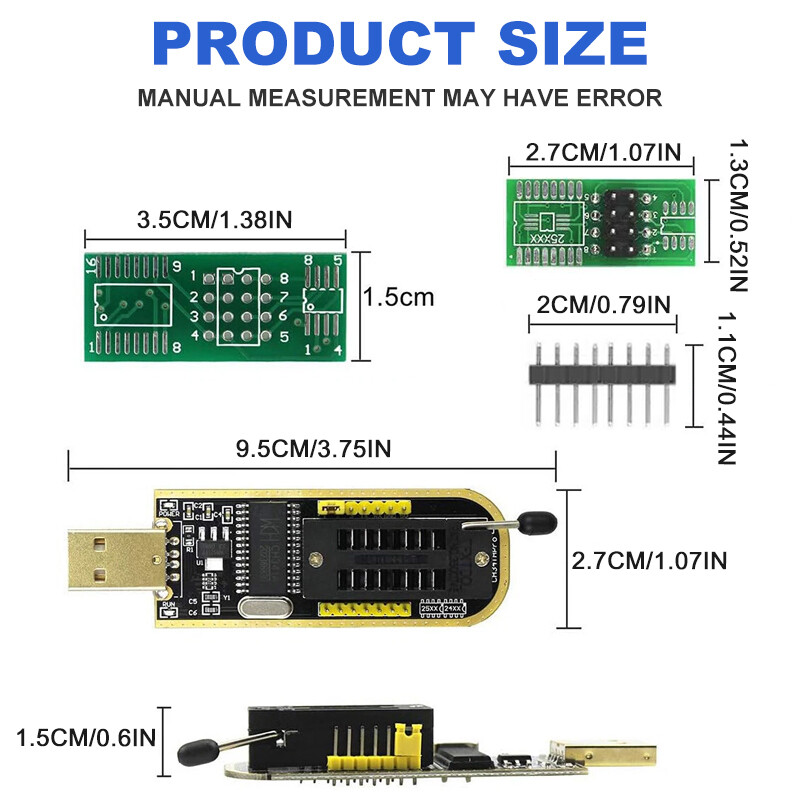 CH341A 24 25 Series EEPROM Flash BIOS USB Programmer Module + SOP8 Clip