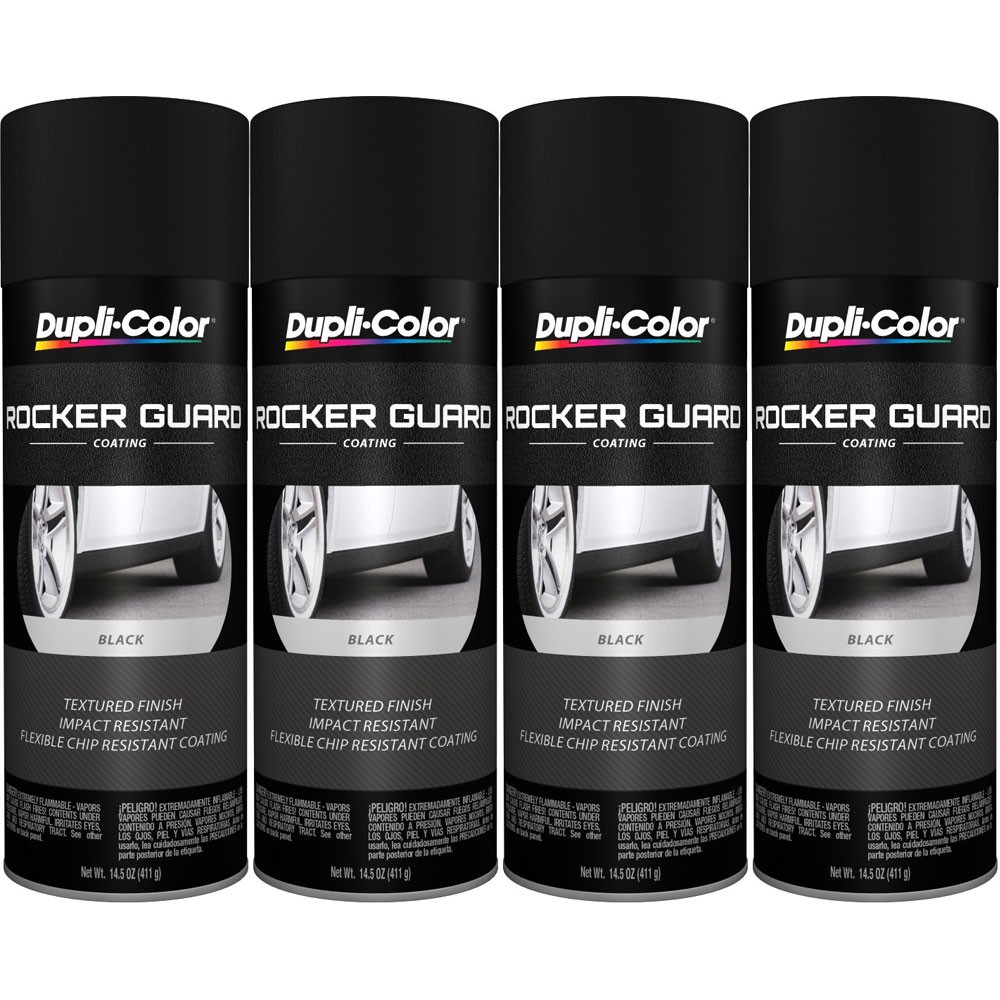Duplicolor RGA101 (4-Pack), Rocker Guard Aerosol Coating, Black Textured, 14.5oz