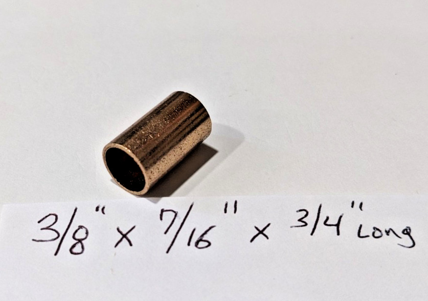 Oilite Bushing Bronze 3/8 id x 7/16 od x 3/4  Bearing - Bush Sleeve brass Spacer
