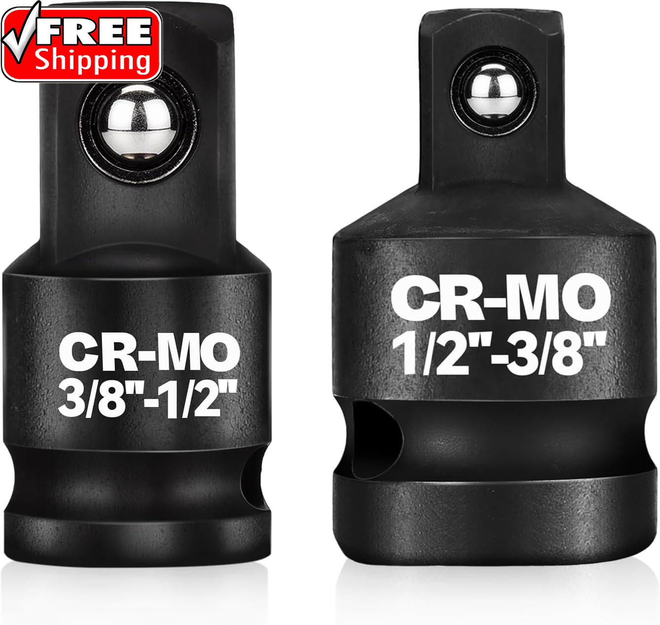 3/8" Female to 1/2" Male, 1/2" Female to 3/8" Male Impact Socket Adapter Reducer