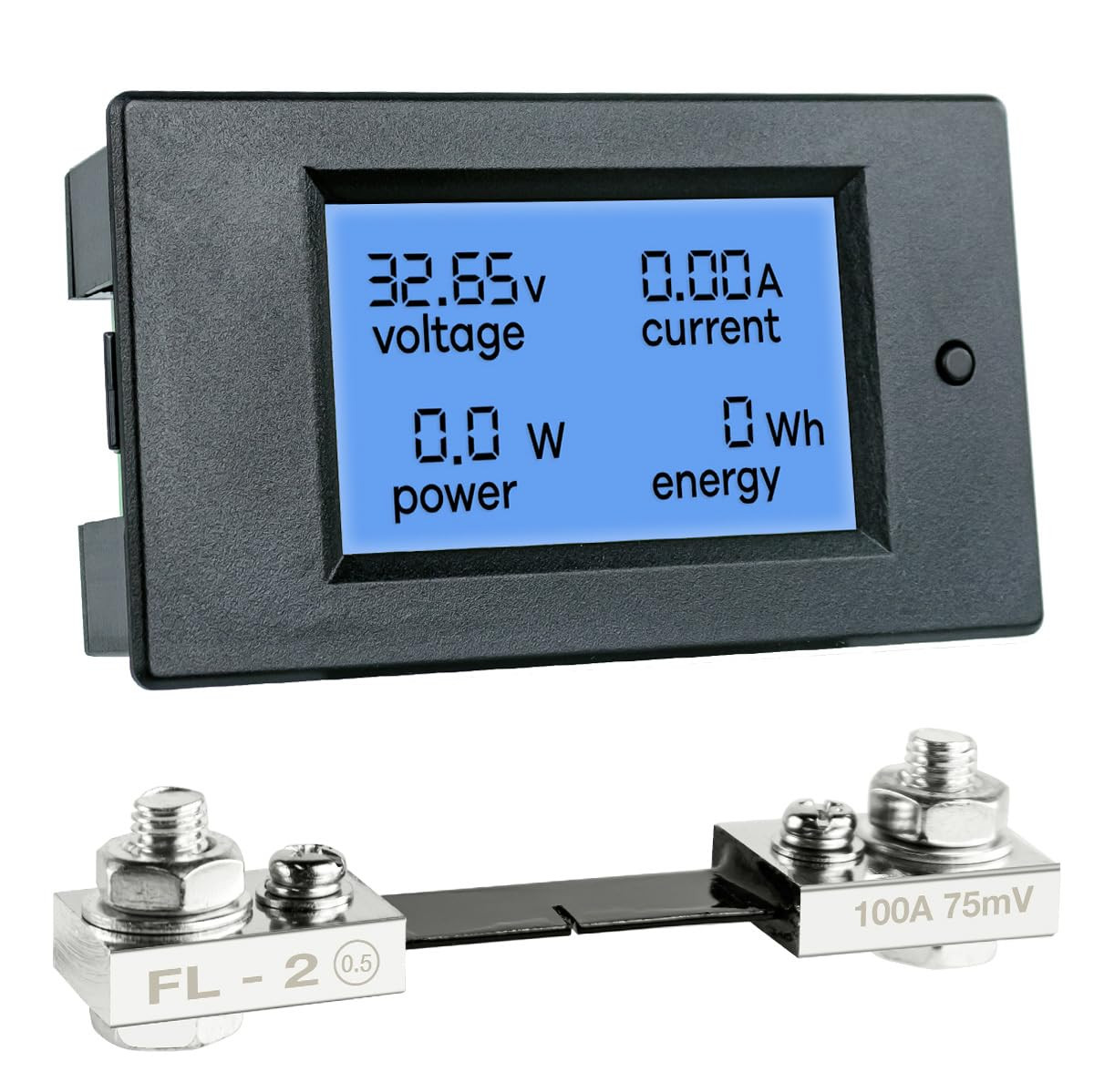 DC 6.5-100V 0-100A LCD Display Digital Power Monitoring Meter Voltage Current Po