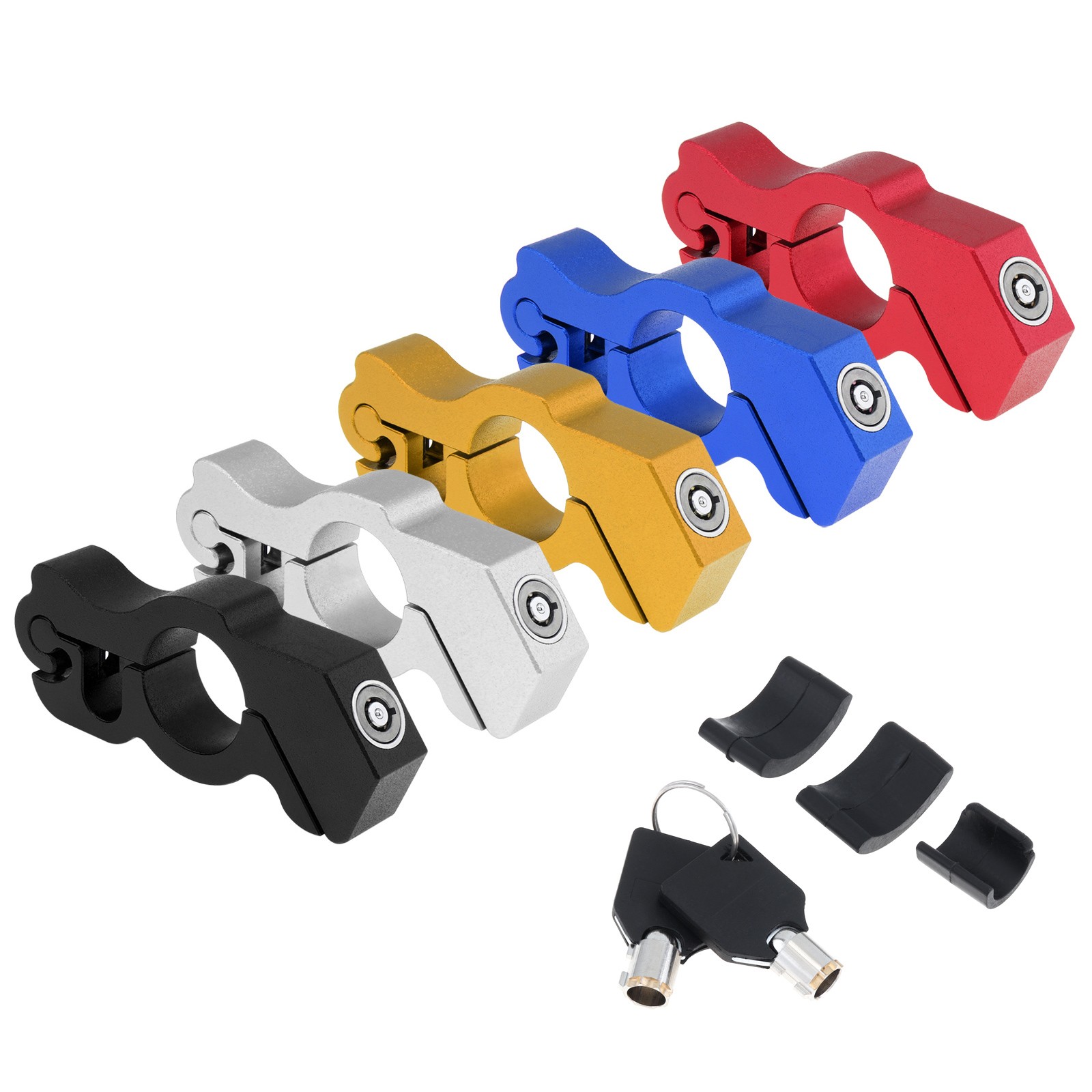 1x CNC Anti Theft Motorcycle Handlebar Brake Lock for Motorbike ATV with 2 Keys