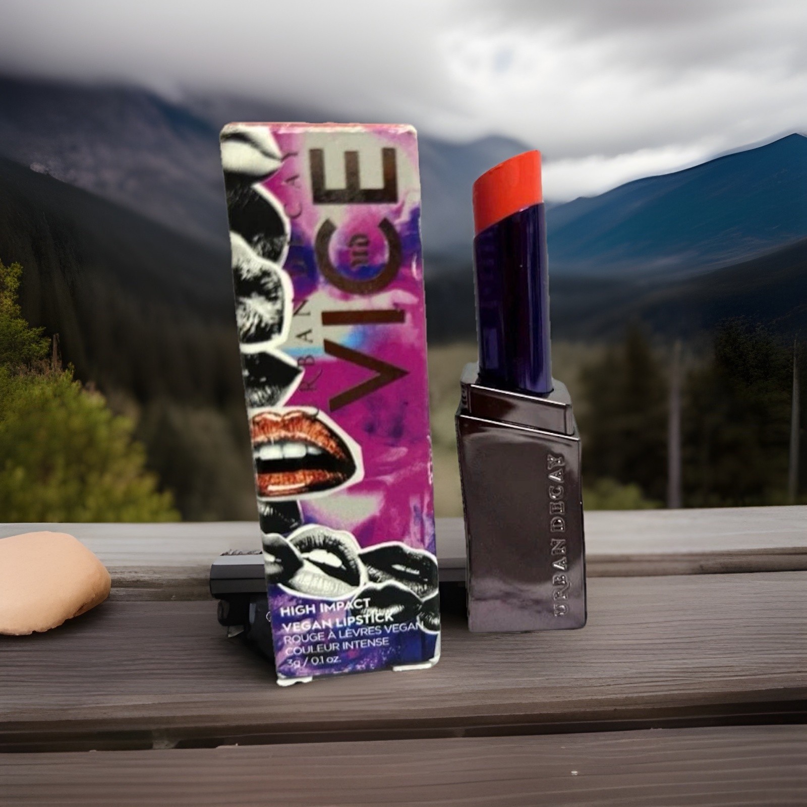URBAN DECAY VICE HIGH IMPACT VEGAN LIPSTICK FLOWER DISTRICT SHINE 0.1 OZ